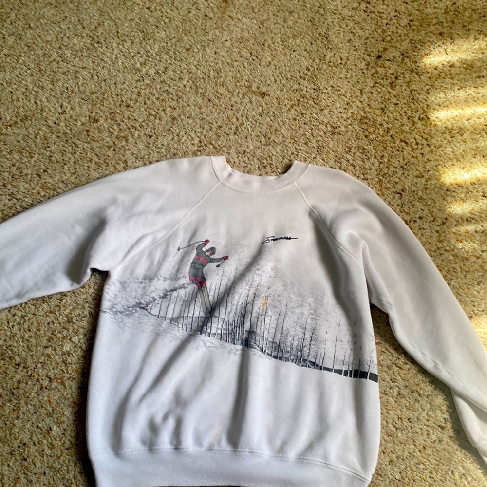 White Snowmass crewneck